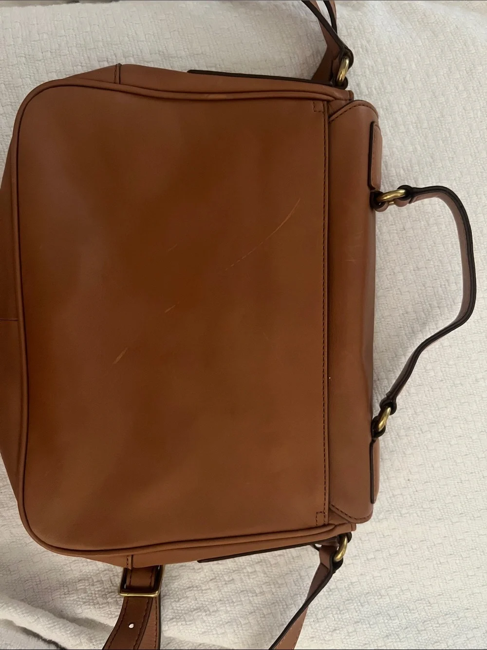 Fossil Brown Leather Satchel Purse
